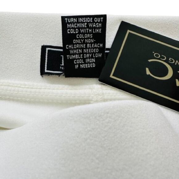 NYCC Ivory Pockets Enamel Buttons Flounce Hem Trumpet Skirt Size Medium NEW - Picture 11 of 12